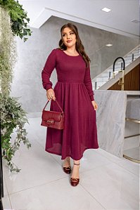 Vestido Alanna Manga Longa Lanzinha Moda Evangélica Feminina