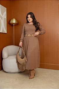 Vestido Alanna Manga Longa Lanzinha Moda Evangélica Feminina