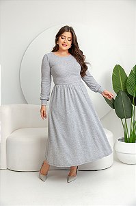 Vestido Alanna Manga Longa Lanzinha Moda Evangélica Feminina