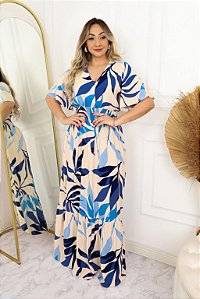 Vestido Ciganinha Gola V Manga Flare Moda Evangélica