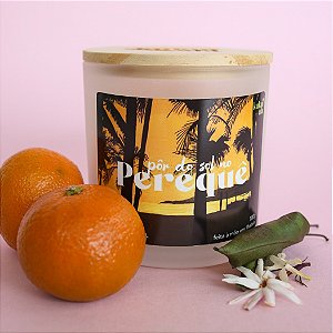 Vela Tangerina e Jasmim - Pôr do Sol no Perequê - 180g