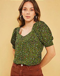 Blusinha Feminina Estampa Animal Print