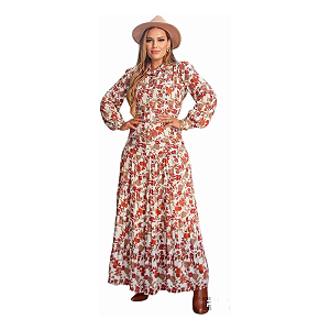 Vestido longo floral - JOYALY
