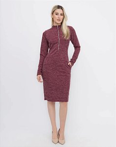 Vestido Midi em Malha tricot