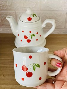 Caneca Porcelana Cerejinha