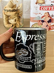 Caneca Porcelana Expresso Coffee