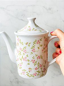 Bule para Café em Porcelana Floral 750ml