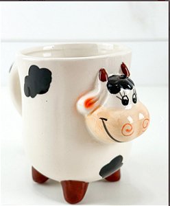 Caneca de Porcelana Vaquinha 3D 350ml