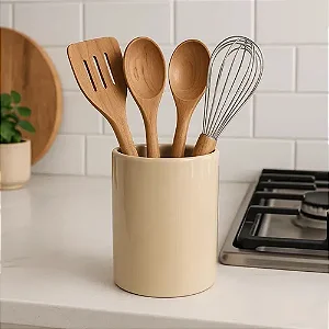 Porta Utensílios em Cerâmica Areia