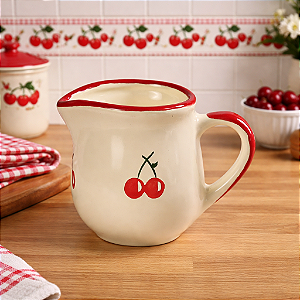 Leiteira em Cerâmica Cerejinhas 270ml