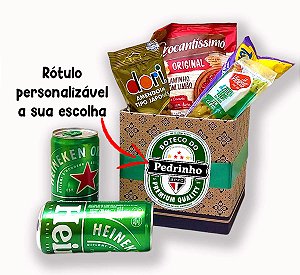 Cesta aperitivo  com adesivo personalizado