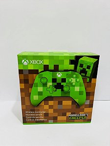 Controle Microsoft Minecraft Creeper sem fio - Xbox One S (Usado)