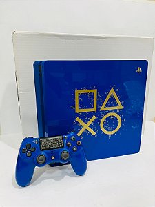Console PlayStation 4 Slim 500GB Days of Play Limited Edition azul - Sony (Usado)