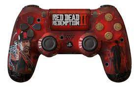 Controle Sony Dualshock 4 Red Dead sem fio - PS4 (Usado - Com Grip)