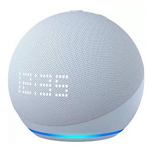 Echo Dot (5ª Geração) com Relógio e Alexa - Smart Speaker Azul - Amazon