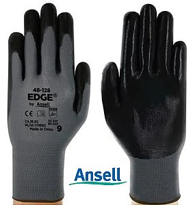 Luva Edge 48-128 CA38312 Ansell Nylon e Banho Nitrílico (CA 38312)