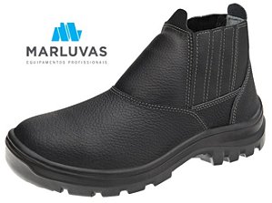 Botina Vulcaflex Bico PVC Marluvas CA43377 Elástico Couro 10VB48BP (CA 43377)