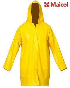 Capa de Chuva Maicol PVC Amarelo Reforçada 030 Com Forro em Poliester CA28191 (CA 28191)