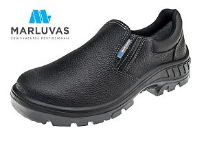 Sapato de Segurança Marluvas Bico PVC CA41420 95S19 BP Vertentes em Couro Preto (CA 41420)