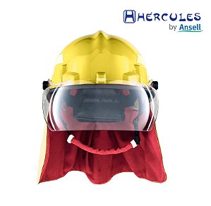 Capacete Para Bombeiro Hércules CA35173 HF09204AOR Amarelo Combate a Incêndios (CA 35173)