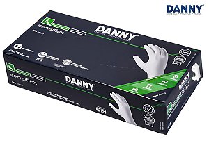 Luva Sensiflex Premium Branca Nitrílica CA41690  Danny Proteção Química Caixa 100 Un DA-90112 (CA 41690)