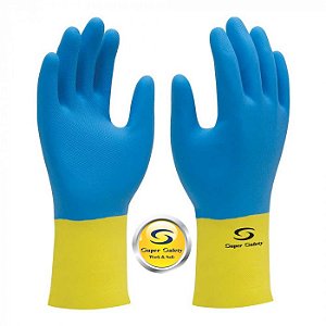 Luva Super Mix CA33333 Super Safety Neoprene e Látex Bicolor (CA 33333)