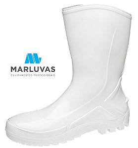 Bota de Pvc CA42291 Marluvas Vulcaflex 110VFLEX-BR Branco Cano Médio 25Cm (CA 42291)