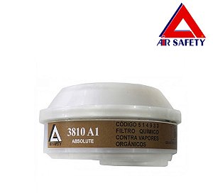 Filtro Cartucho Químico Vapor Orgânico 3810 A1 Air Safety 514933