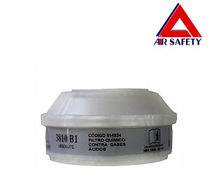 Filtro Cartucho Químico Gás Ácido 3810 B1 Air Safety 514934