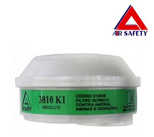 Filtro Cartucho Químico Para Amônia 3810 K1 Air Safety