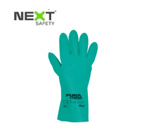 Luva Purachem Nitrílica Next Safety CA51168 Nitrílica sem Suporte Têxtil 11.000 (CA 51168)