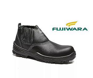 Botina Bico Composite CA42330 Fujiwara Palmilha Antiperfuro Couro Elástico (CA 42330)