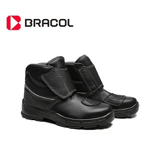 Botina Velcro  CA 25684 Couro Hidrofugado BVEB 4045BVEB4600LL Bracol (CA25684)