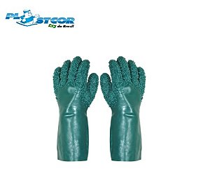 Luva PVC Forrada CA34569 Com Palma Granulada (CA 34569)
