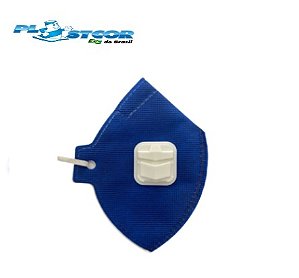 Respirador Descartável Dobrável PFF2 CA38812 Com Válvula Azul (CA 38812)