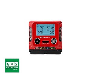Detector de Gases RIKEN KEIKI GX-3R PRO Multigases até 5 Gases (CH4-O2-CO-H2S) Certificado INMETRO - Gas And Safety