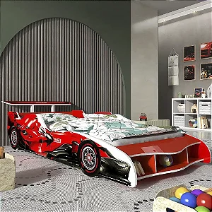 Cama Carro F1 Vermelho - Gelius