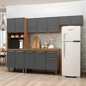 Armário de Cozinha Completo Pop 1 Forno 12 Portas 1 Gaveta - Dacheri