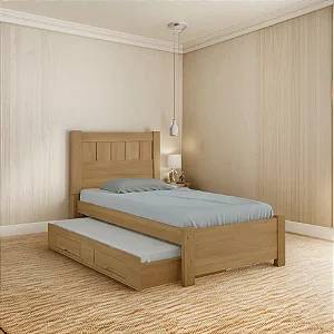 Cama Solteiro com Cama Auxiliar - Primícia - Móveis D'Doro