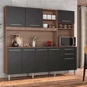 Kit Cozinha Madeira Ibiza 08 Portas 02 Gavetas - Madine Moveis