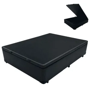 Cama Box Baú Casal Universal Courano Black (138x188x37) - Luckspuma