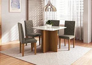 Mesa de Jantar 4 Lugares Valdivia - Indekes Astra