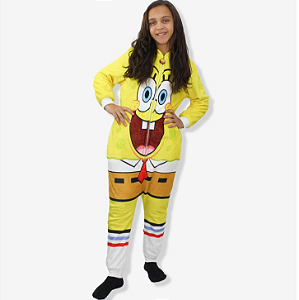 MACACAO KIGURUMI INFANTIL 9 A 10 ANOS BOB ESPONJA