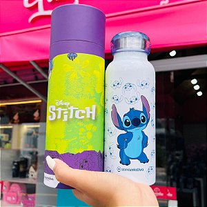 Garrafa Bubble Inox Térmica 500ml Holográfica Stitch