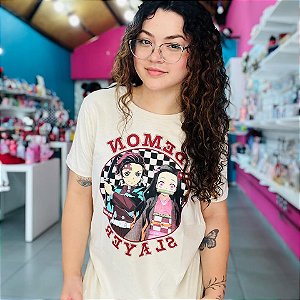 Camiseta Demon Slayer Tanjiro e Nezuko
