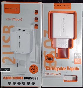 Kit Carregador Tipo-C com duas entradas USB