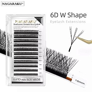 Cílios W 3D duplo nagaraku