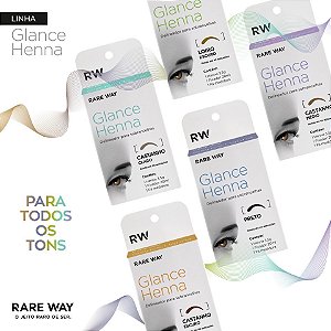 Henna para sobrancelhas  3,5g com fixador  - Glance profissional RARE WAY