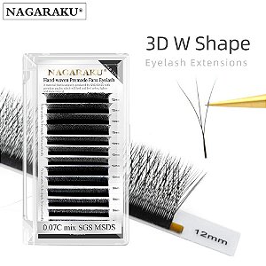 Cilios W 3D NAGARAKU para volume egípcio mix 8-14mm