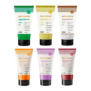 Hidraderm Farmax sabonete líquido esfoliante corporal e facial 180ml